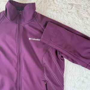 Columbia Purple Softshell Fleece Lined Medium Jacket‎ Omni-Shield Lightweight